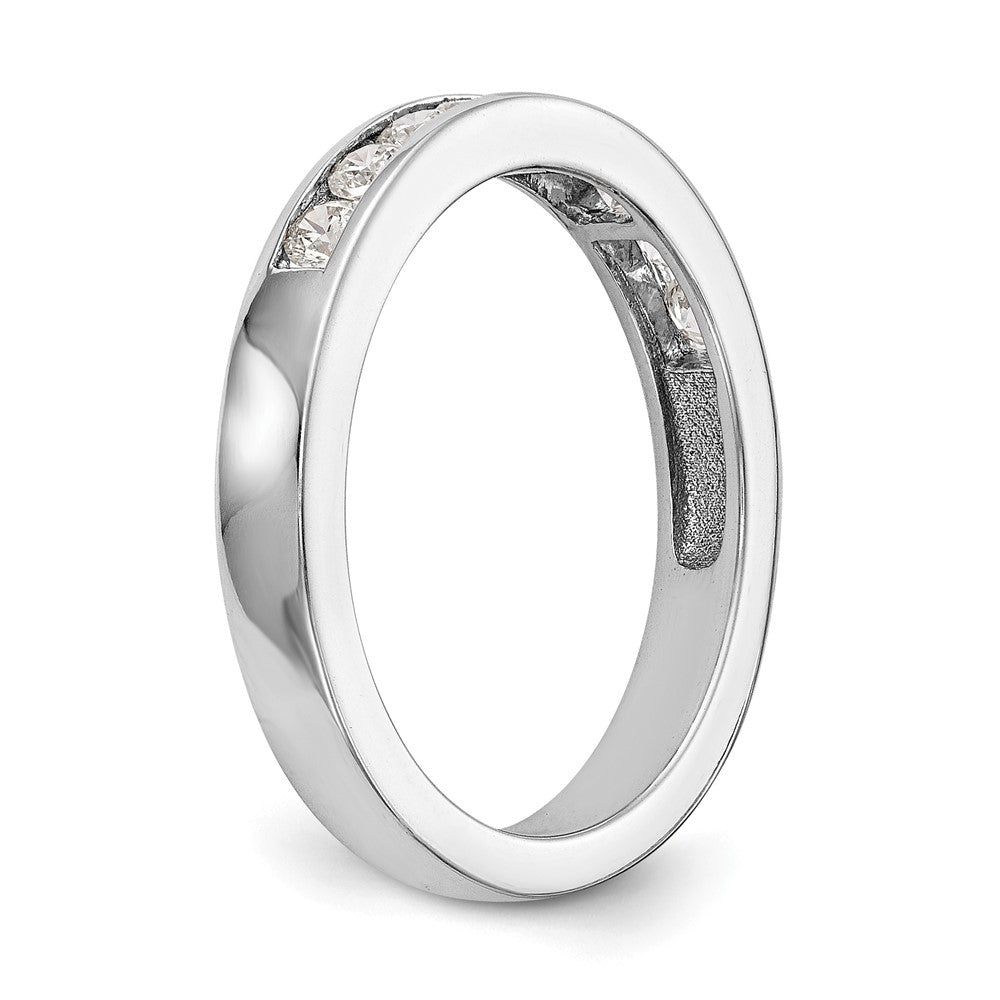 14k White Gold 1/2 carat Lab Grown Diamond VS/SI+ G+ Complete Wedding Band