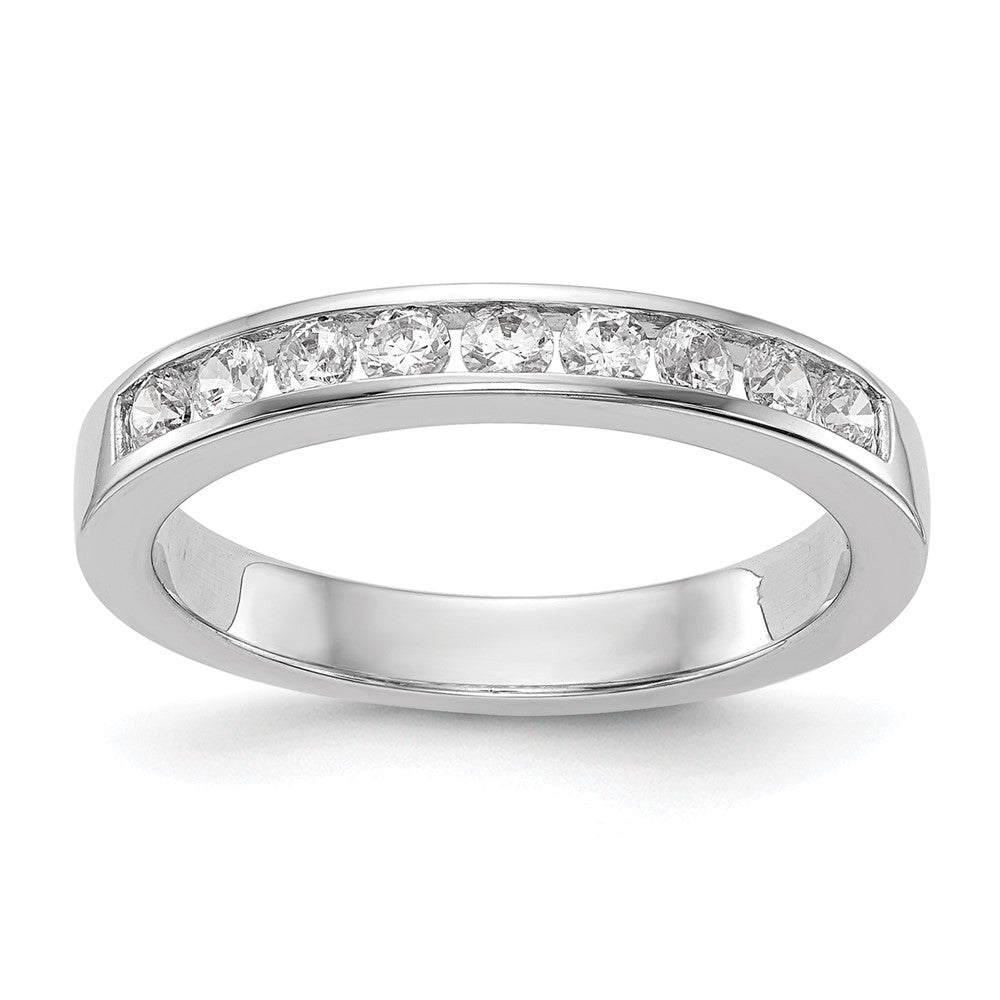 14k White Gold 5/8 carat Lab Grown Diamond VS/SI+ G+ Complete Wedding Band