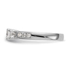14k White Gold 1 1/2 carat Lab Grown Diamond VS/SI+ G+ Round Complete Three Stone Engagement Ring