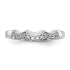 14k White Gold 1/8 carat Lab Grown Diamond VS/SI+ G+ Complete Wedding Band