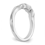 14k White Gold 1/8 carat Lab Grown Diamond VS/SI+ G+ Complete Wedding Band
