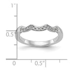 14k White Gold 1/8 carat Lab Grown Diamond VS/SI+ G+ Complete Wedding Band