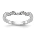 14k White Gold 1/8 carat Lab Grown Diamond VS/SI+ G+ Complete Wedding Band