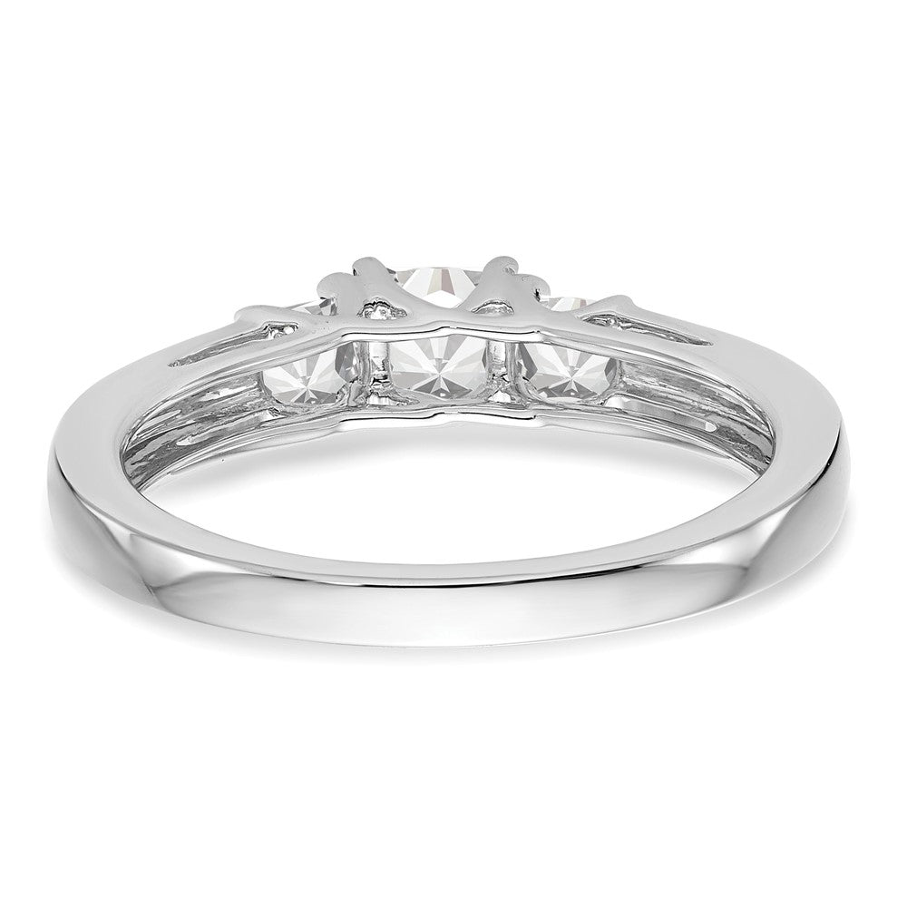 14K White Gold 3-Stone Engagement Ring