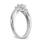 14K White Gold 3-Stone Engagement Ring