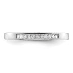 14K White Gold 1/6 carat Princess Diamond Channel-set Complete Wedding Band