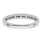 14K White Gold 1/6 carat Princess Diamond Channel-set Complete Wedding Band