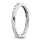 14K White Gold 1/6 carat Princess Diamond Channel-set Complete Wedding Band