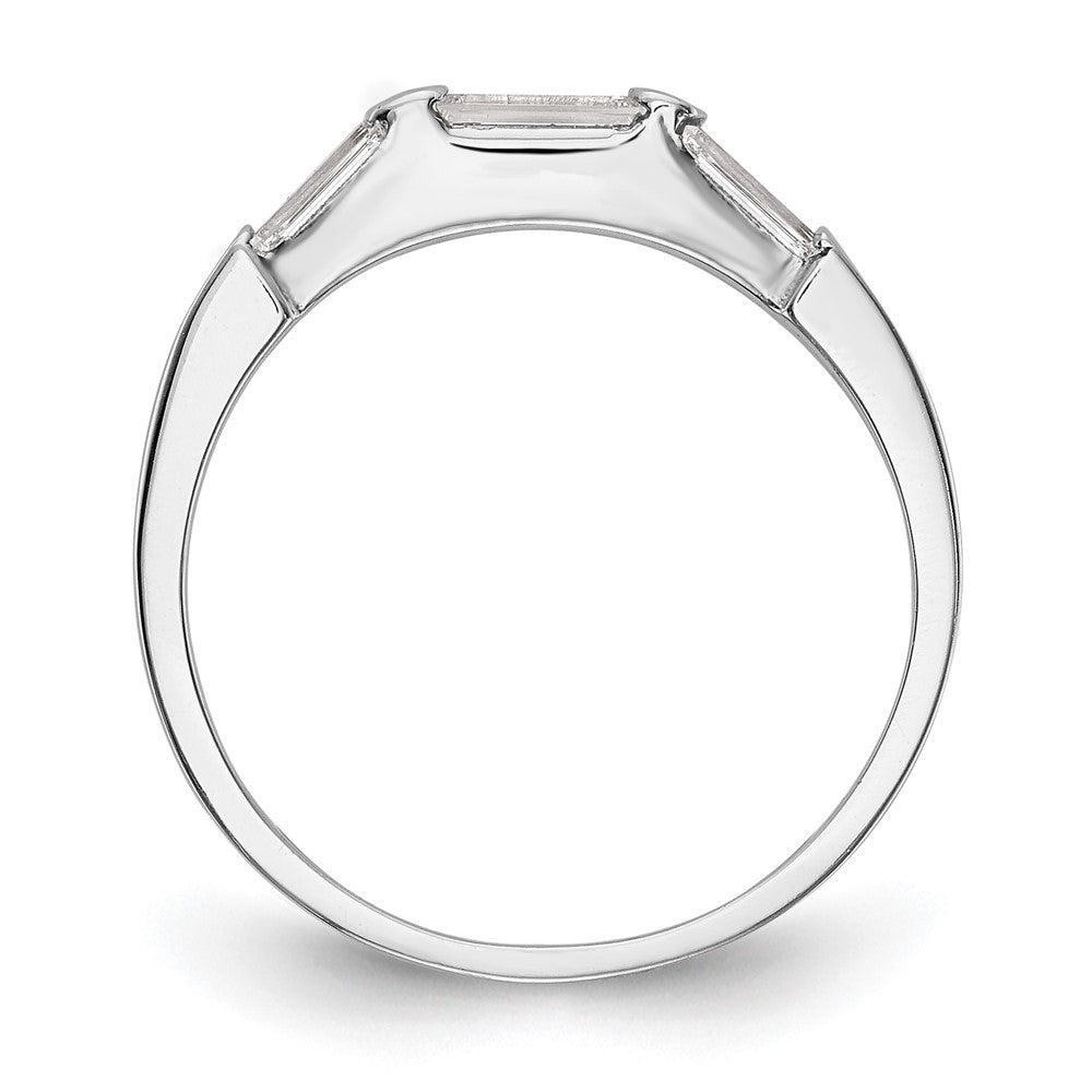 14K White Gold Baguette Diamond Complete Wedding Band