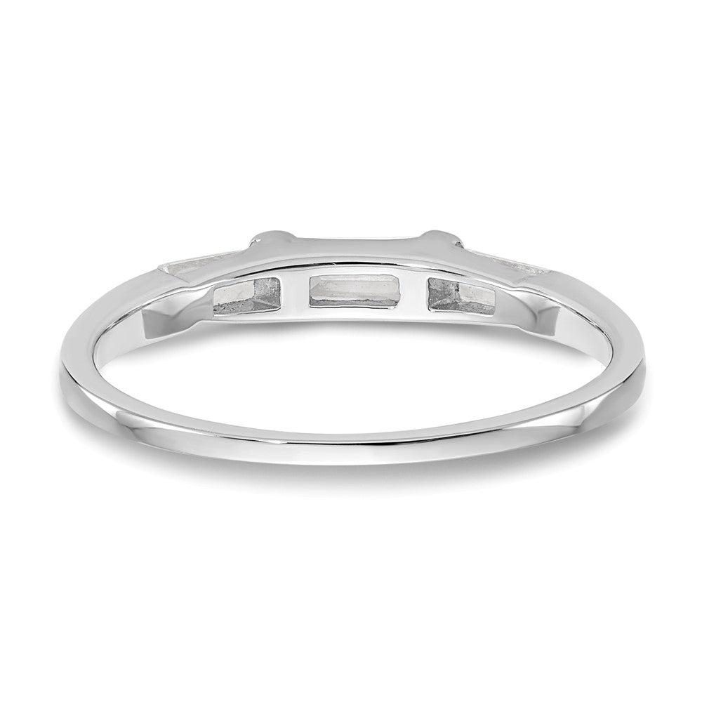 14K White Gold Baguette Diamond Complete Wedding Band