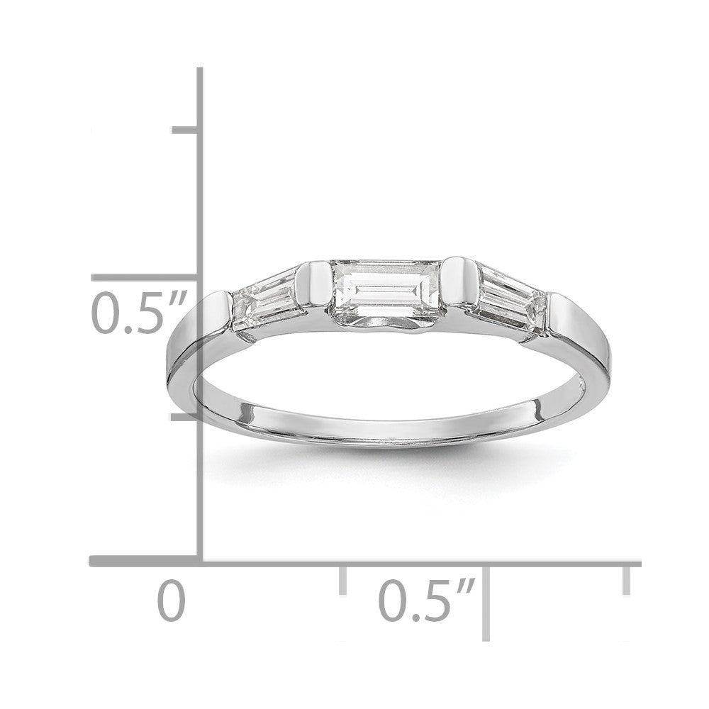 14K White Gold Baguette Diamond Complete Wedding Band