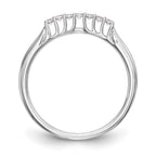 14K White Gold 1/10 carat Diamond Complete Wedding Band
