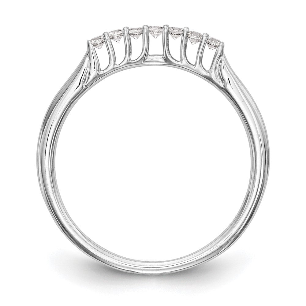 14K White Gold 1/10 carat Diamond Complete Wedding Band
