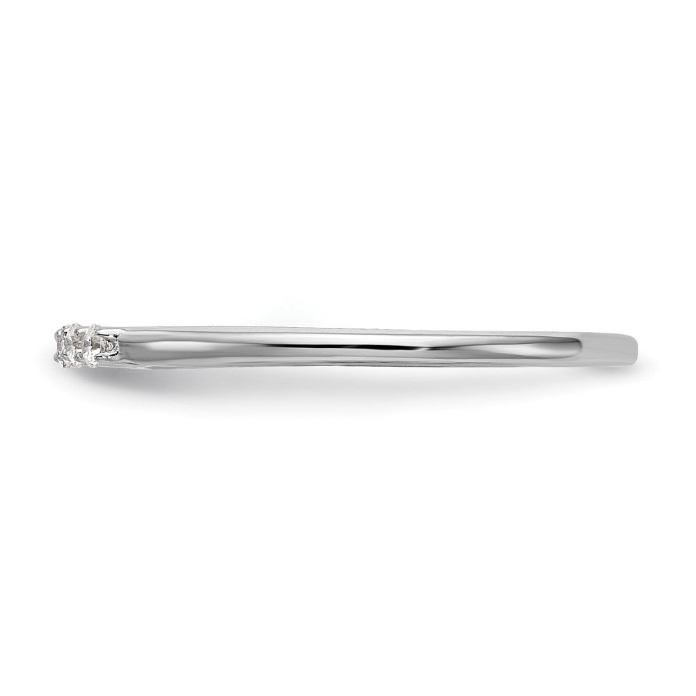 14K White Gold 1/10 carat Diamond Complete Wedding Band