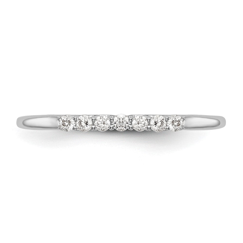 14K White Gold 1/10 carat Diamond Complete Wedding Band