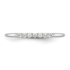 14K White Gold 1/10 carat Diamond Complete Wedding Band