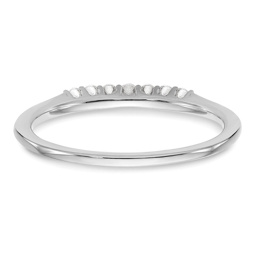 14K White Gold 1/10 carat Diamond Complete Wedding Band