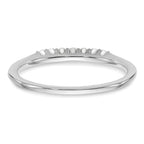 14K White Gold 1/10 carat Diamond Complete Wedding Band