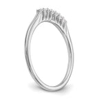14K White Gold 1/10 carat Diamond Complete Wedding Band