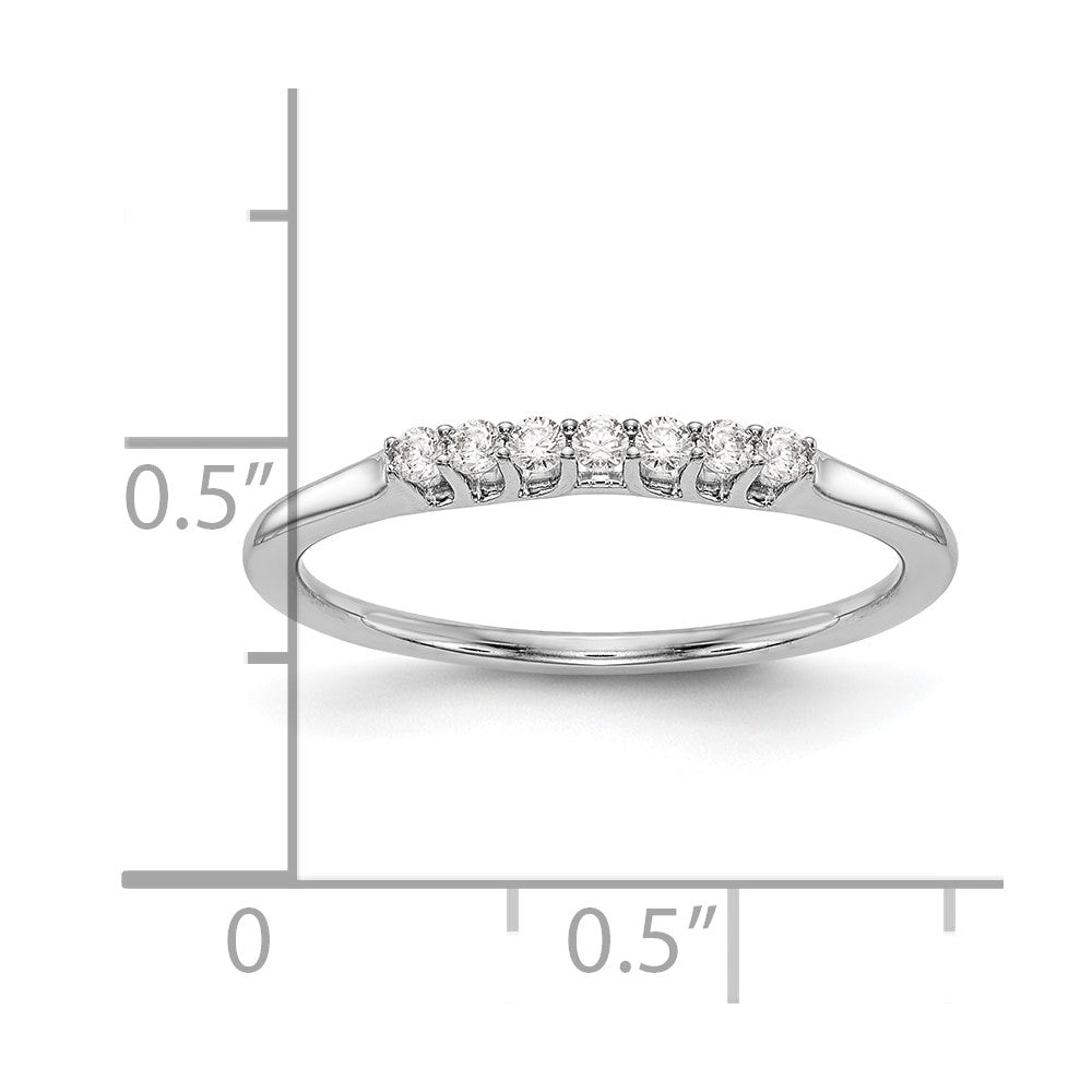 14K White Gold 1/10 carat Diamond Complete Wedding Band