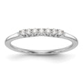 14K White Gold 1/10 carat Diamond Complete Wedding Band
