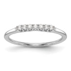 14K White Gold 1/10 carat Diamond Complete Wedding Band