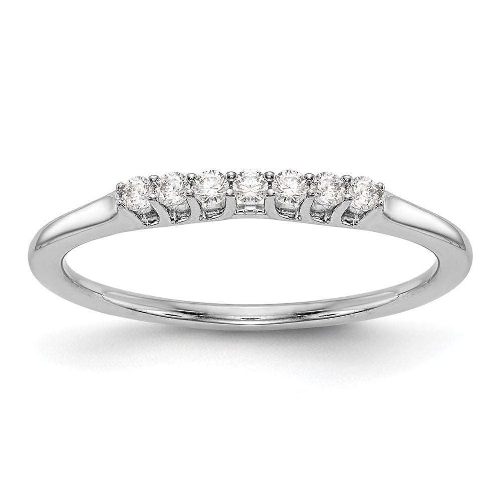 14K White Gold 1/10 carat Diamond Complete Wedding Band