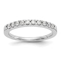 14K White Gold 1/3 carat Diamond Complete Wedding Band