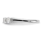 14K White Gold 5-Stone 7/8 carat Diamond Complete Wedding Band