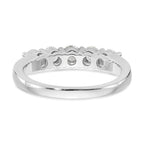 14K White Gold 5-Stone 7/8 carat Diamond Complete Wedding Band