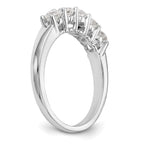 14K White Gold 5-Stone 7/8 carat Diamond Complete Wedding Band