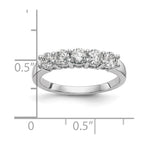 14K White Gold 5-Stone 7/8 carat Diamond Complete Wedding Band
