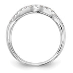 14k White Gold 1/3 carat Lab Grown Diamond VS/SI+ G+ Complete Wedding Band