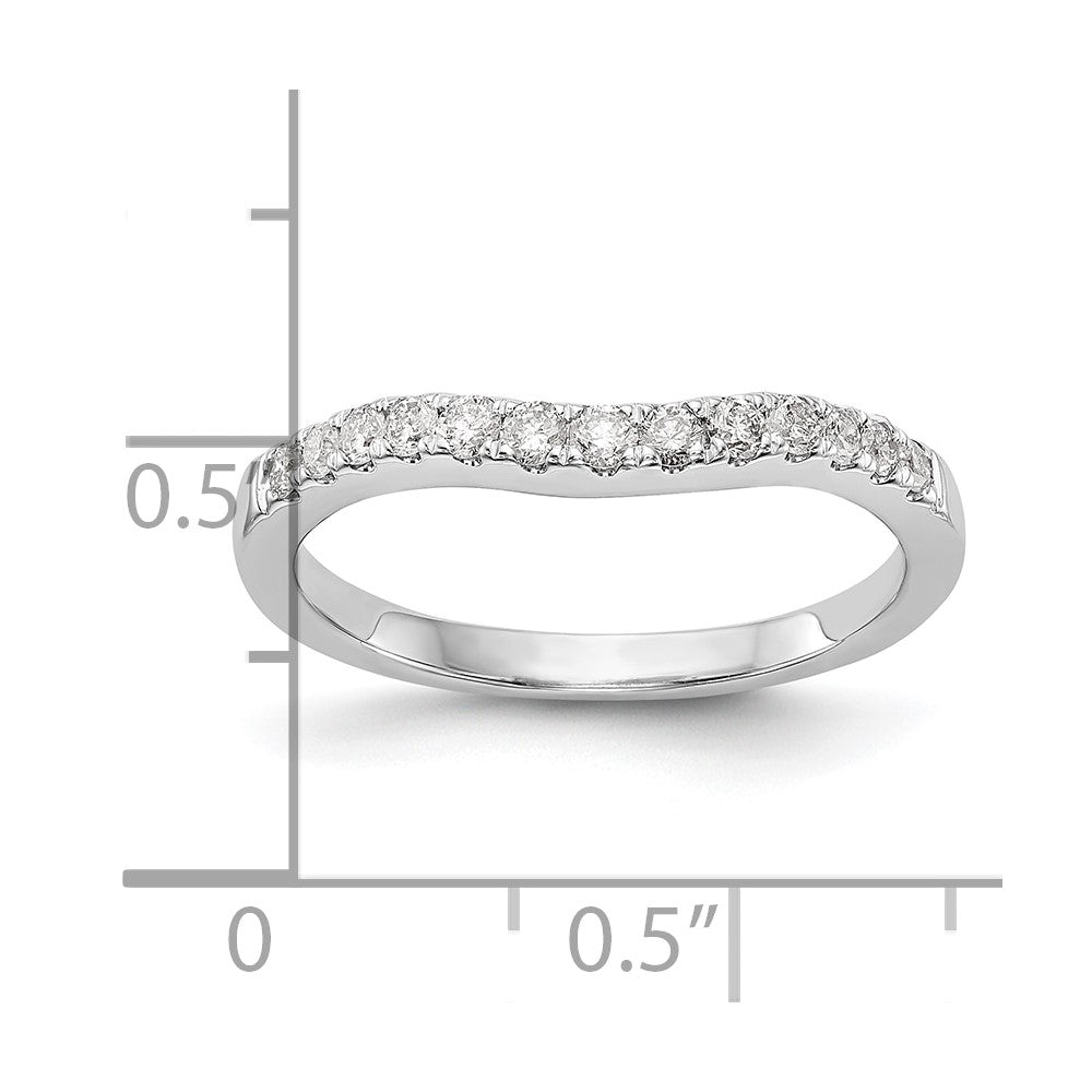 14k White Gold 1/3 carat Lab Grown Diamond VS/SI+ G+ Complete Wedding Band