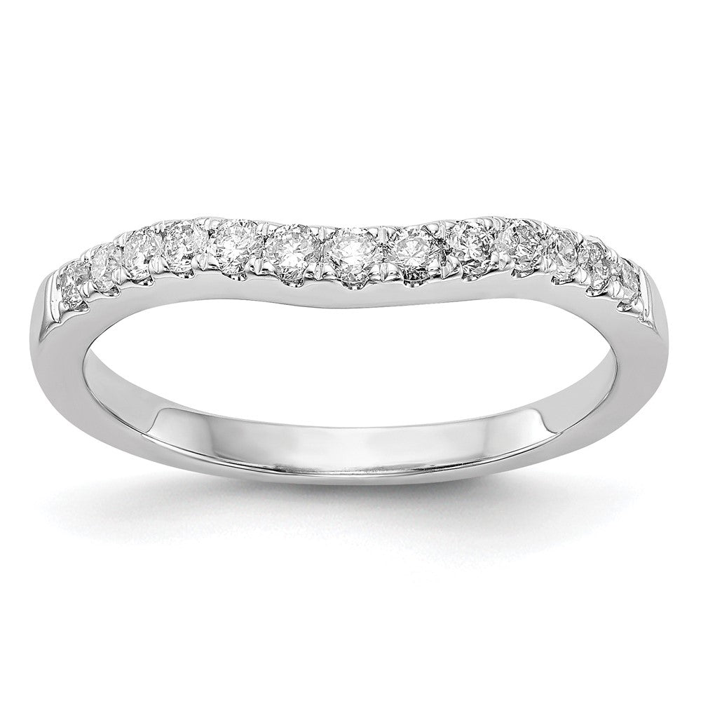 14k White Gold 1/3 carat Lab Grown Diamond VS/SI+ G+ Complete Wedding Band