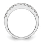 14K White Gold 3/4 carat Diamond Contoured Complete Wedding Band