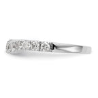 14K White Gold 3/4 carat Diamond Contoured Complete Wedding Band