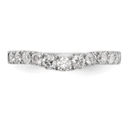 14K White Gold 3/4 carat Diamond Contoured Complete Wedding Band