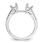 14k White Gold 5/8 carat Lab Grown Diamond VS/SI+ G+ Semi Mount Peg Set Engagement Ring