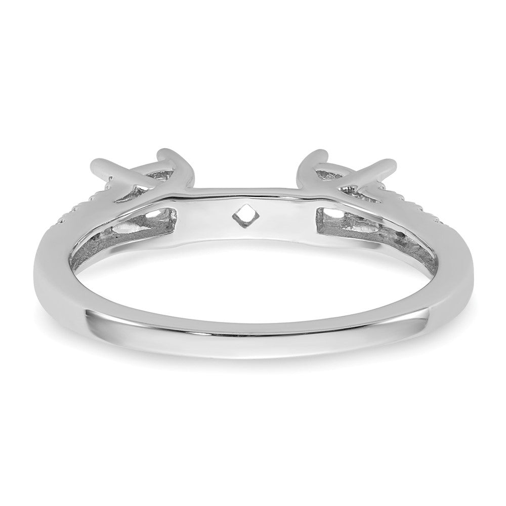 14k White Gold 5/8 carat Lab Grown Diamond VS/SI+ G+ Semi Mount Peg Set Engagement Ring