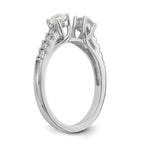 14k White Gold 5/8 carat Lab Grown Diamond VS/SI+ G+ Semi Mount Peg Set Engagement Ring