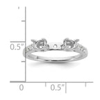 14k White Gold 5/8 carat Lab Grown Diamond VS/SI+ G+ Semi Mount Peg Set Engagement Ring