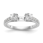 14k White Gold 5/8 carat Lab Grown Diamond VS/SI+ G+ Semi Mount Peg Set Engagement Ring