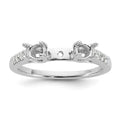 14k White Gold 5/8 carat Lab Grown Diamond VS/SI+ G+ Semi Mount Peg Set Engagement Ring