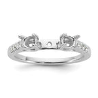 14k White Gold 5/8 carat Lab Grown Diamond VS/SI+ G+ Semi Mount Peg Set Engagement Ring