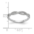 14K White Gold 1/4 carat Twist Diamond Complete Wedding Band