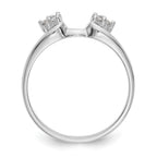 14K White Gold 1/8 carat Diamond Complete Wrap Ring