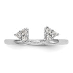 14K White Gold 1/8 carat Diamond Complete Wrap Ring