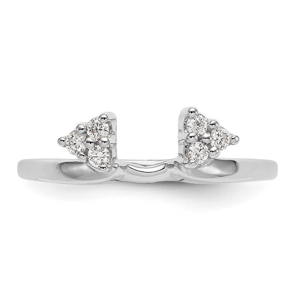 14K White Gold 1/8 carat Diamond Complete Wrap Ring