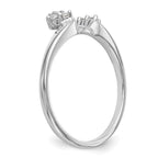 14K White Gold 1/8 carat Diamond Complete Wrap Ring